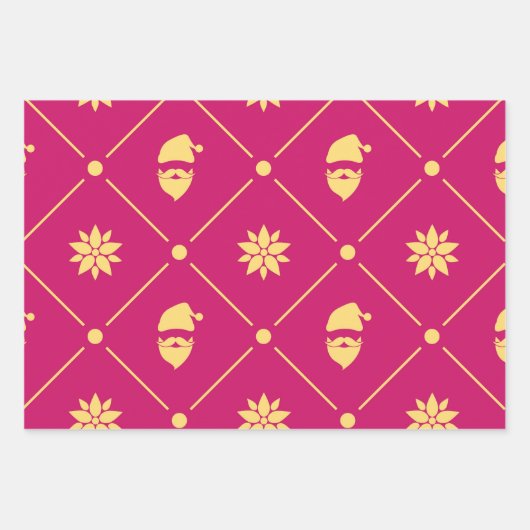 Magenta and Yellow Modern Holiday Geschenkpapier Set (Vorderseite)