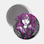 Magenta Angel Magnet (Vorderseite/Rückseite)
