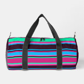 Magenta, Aqua & Blue Strick Schneide Beutel Duffle Bag (Rückseite)