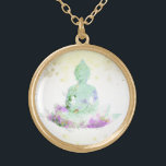 *~* Magenta Aqua Buddha AP33 Floral Lotus Vergoldete Kette<br><div class="desc">( Suche nach AP33 für ähnliche Designs ) Einfach und Minimal Abstrakt Boho Zen Wasserfarbe weich mit GOLD Bereichen. In Silver Plate und Gold Plate gibt es verschiedene Möglichkeiten in Form- und Metallfarben. * Energetisch Enhanced Bohemisch Botanical Garland / Bouquet Floral / Blume Pastel Moderne Beliebt sanft farbenfrohe Zen künstlerischer...</div>