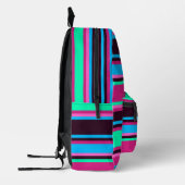Magenta, Aqua und Blue Strip Rucksack (Links)