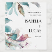 Magenta Aquamarine Weinetikett (Einzelnes Label)