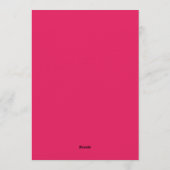 Magenta Artistic Bloom Hochzeit Einladung (Rückseite)
