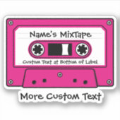 Magenta Audio-Kassettenband Aufkleber (Vorderseite)