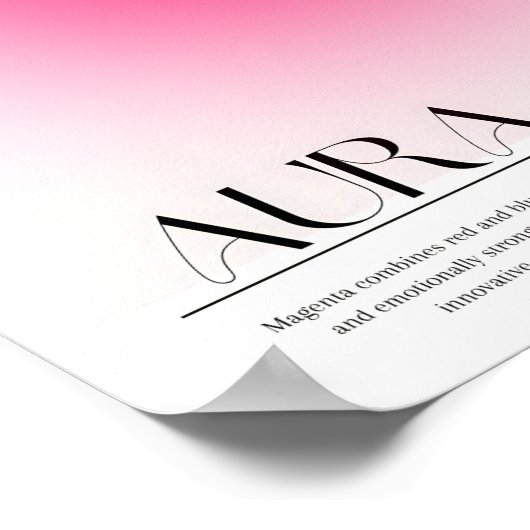 Magenta Aura Poster (Ecke)