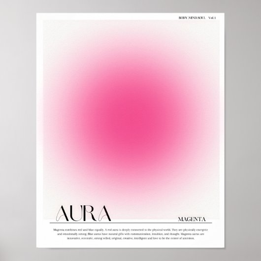 Magenta Aura Poster (Vorne)