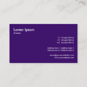 Magenta Band - Deep Violet Visitenkarte (Rückseite)