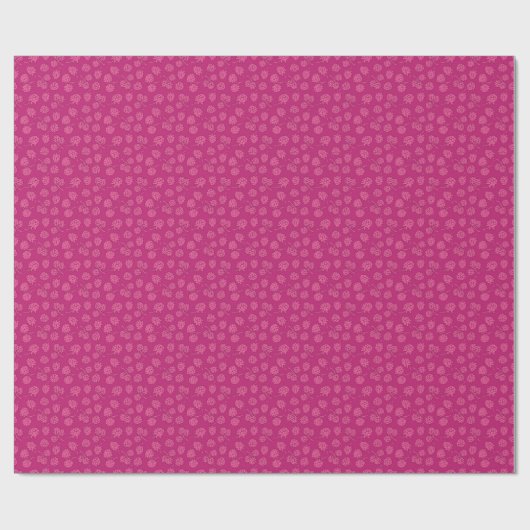Magenta Berry Pattern Geschenkpapier (Flach)