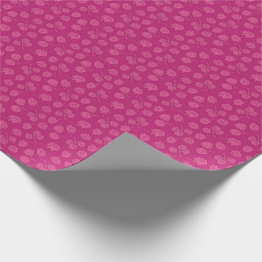 Magenta Berry Pattern Geschenkpapier (Ecke)
