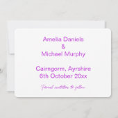 Magenta-Blasen-Save-the-Date Save The Date (Rückseite)