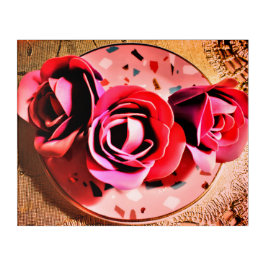 Magenta Blooms Acryl Wandkunst