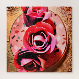 Magenta Blooms Puzzle