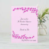 Magenta Blossoms Brautparty Einladung (Stehend Vorderseite)