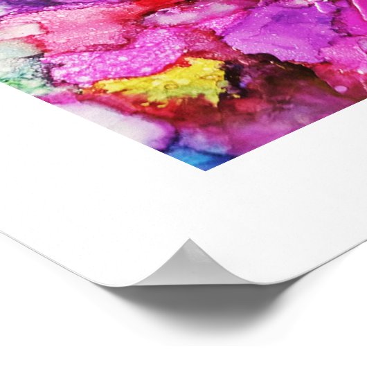 Magenta Blossoms Poster (Ecke)