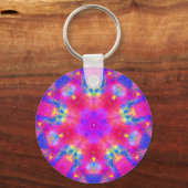 Magenta & Blue Mandala Schlüsselanhänger (Vorderseite)