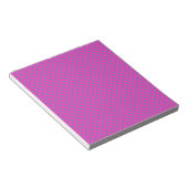 Magenta, Blue Polka Dots Notizblock (angewinkelt)