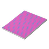 Magenta, Blue Polka Dots Notizblock (Rotiert)