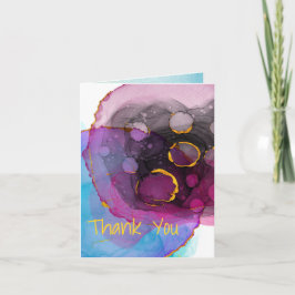 Magenta Blue und Gold Vielen Dank, Adresse auf der Karte