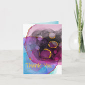 Magenta Blue und Gold Vielen Dank, Adresse auf der Karte (Vorderseite)