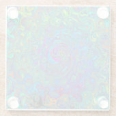 Magenta, Blue und Sea Foam Green Retro Swirl Glasuntersetzer (Rückseite)