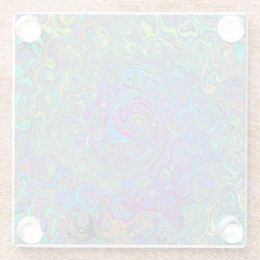 Magenta, Blue und Sea Foam Green Retro Swirl Glasuntersetzer (Rückseite)