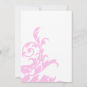 Magenta Blüh Wedding Einladung (Rückseite)