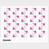 Magenta Blühe Gastgeschenk Hochzeit Stickers (Blatt)