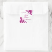 Magenta Blühe Gastgeschenk Hochzeit Stickers (Tasche)