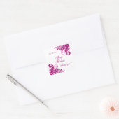 Magenta Blühe Gastgeschenk Hochzeit Stickers (Umschlag)