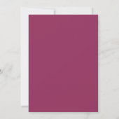 Magenta-Blühgarlandenehe Einladung (Rückseite)