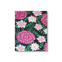 Magenta-Blume auf schwarz