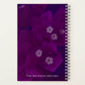 Magenta Blume Foto Spiral Notebook Notizblock (Rückseite)