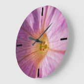 Magenta-Blume Große Wanduhr (Winkel)