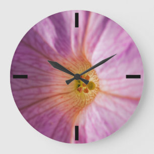 Magenta-Blume Große Wanduhr