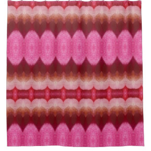 Magenta Blume Ikat 3 Duschvorhang