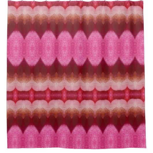 Magenta Blume Ikat 3 Duschvorhang (Vorderseite)