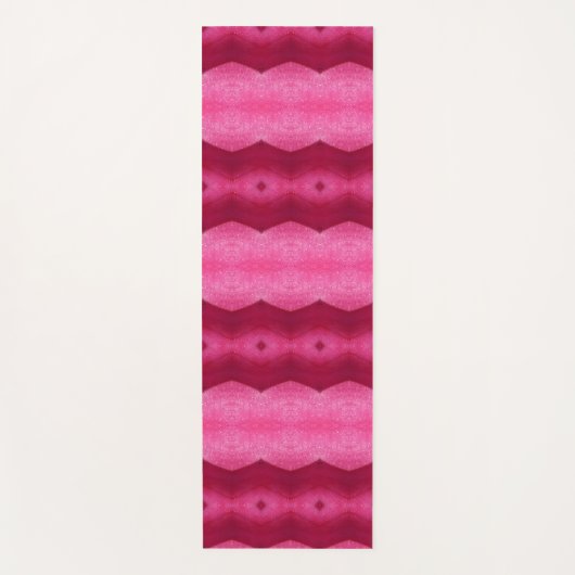 Magenta Blume Ikat 8 Yogamatte (Vorderseite)