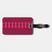 Magenta Blume Ikat Gepäckanhänger (Rückseite horizontal)