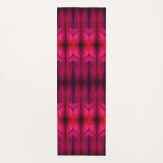 Magenta Blume Ikat Recoleta Yogamatte (Vorderseite)
