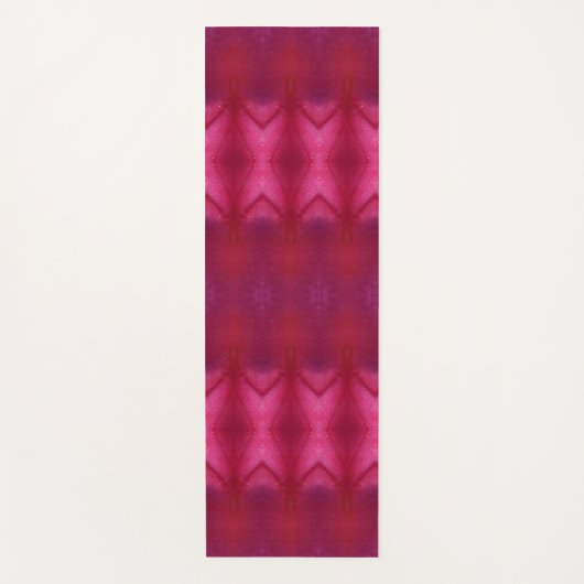 Magenta Blume Ikat Yogamatte (Vorderseite)