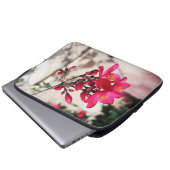 Magenta-Blume Laptopschutzhülle (Vorne Knopf)