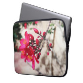 Magenta-Blume Laptopschutzhülle (Vorderseite Links)