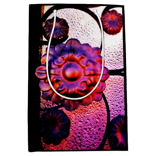 Magenta-Blume Mittlere Geschenktüte (Vorderseite)