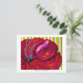 Magenta Blume POST CARD Postkarte (Stehend Vorderseite)