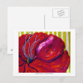 Magenta Blume POST CARD Postkarte (Vorne/Hinten)