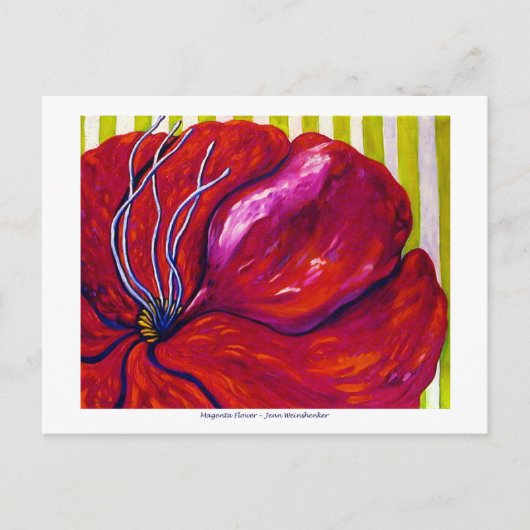 Magenta Blume POST CARD Postkarte (Vorderseite)