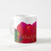 Magenta Blume Tasse (Vorderseite Links)