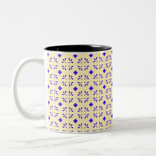 Magenta-Blume Zweifarbige Tasse (Links)