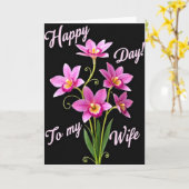 Magenta Blumen Mütter Karte (Gelbe Blume)