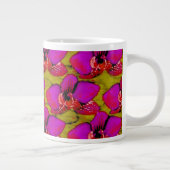 Magenta Blumenmuster Jumbo-Tasse (Rechts)
